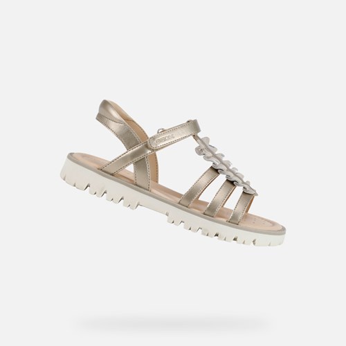 Geox Sandal Starblush Sandalen Mädchen Platin | EJF-703495