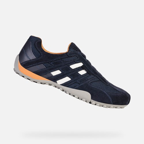 Geox Snake Sneakers Herren Navy | QSA-251094