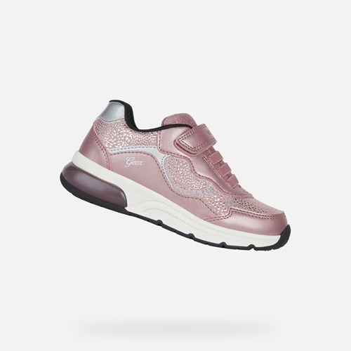 Geox Spaceclub Light-up Shoes Mädchen Dunkelrosa Silber | DCX-240615