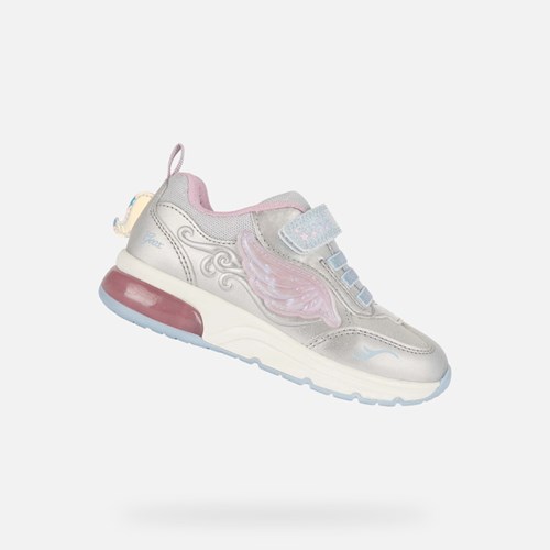 Geox Spaceclub Sneakers Mädchen Silber Rosa | ZEO-172039
