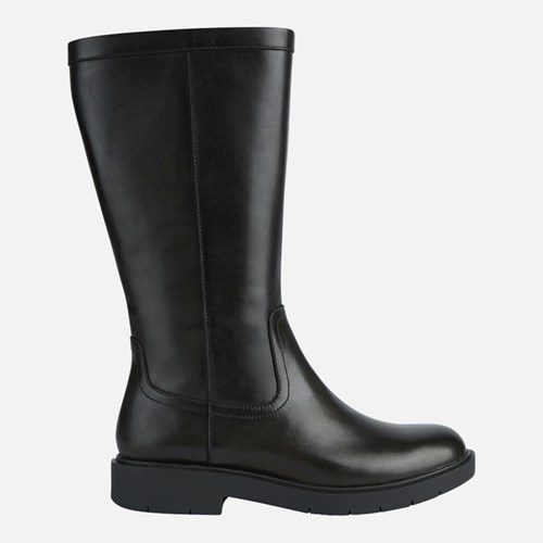 Geox Spherica Ec1 Stiefel mit Absatz Damen Schwarz | QNV-012649