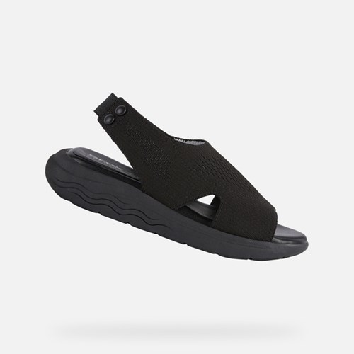 Geox Spherica Ec5 Sandalen Damen Schwarz | LIM-096148