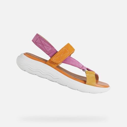 Geox Spherica Ec5w Sandalen Damen Fuchsie Orange | HCT-908246