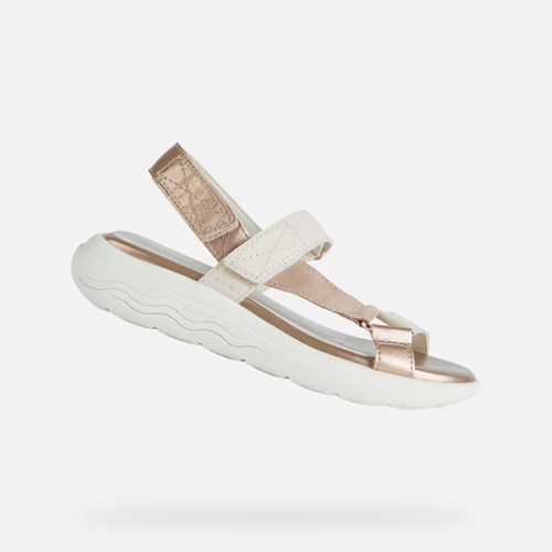Geox Spherica Ec5w Sandalen Damen Weiß Hautfarbe | ZWH-647280
