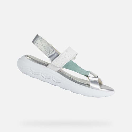Geox Spherica Ec5w Sandalen Damen Weiß Mintfarben | KEJ-567481