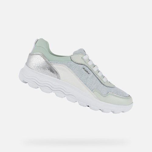 Geox Spherica Slip On Damen Mintfarben Weiß | VZX-089421