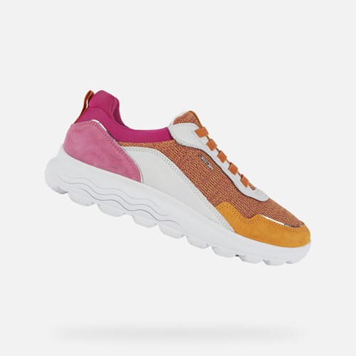 Geox Spherica Sneakers Damen Orange Fuchsie | SLV-049568