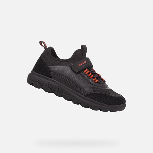 Geox Spherica Sneakers Mädchen Schwarz Orange | WNB-958036