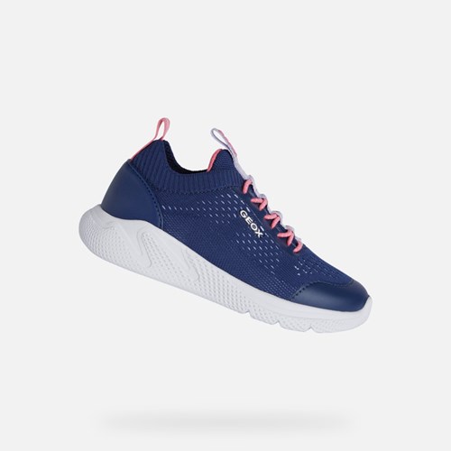 Geox Sprintye Sneakers Mädchen Navy Fuchsie | KFW-729130