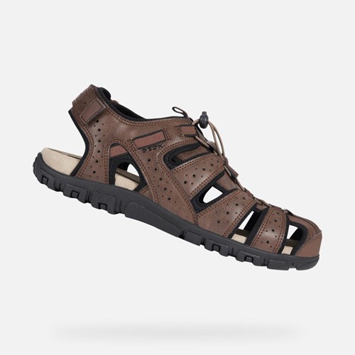 Geox Strada Sandalen Herren Braun | GJX-532814