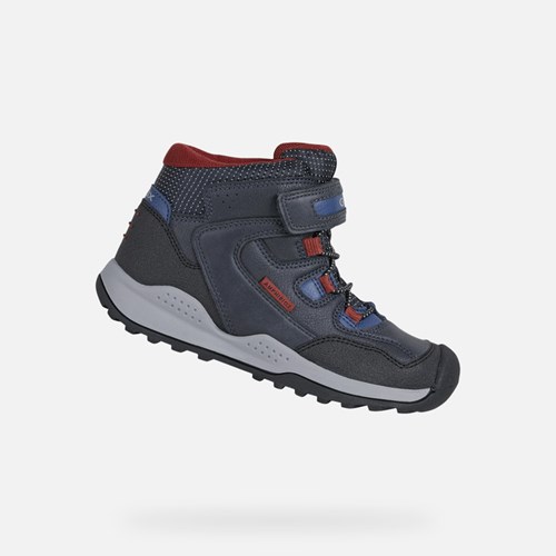 Geox Teram Abx Mid-calf Boots Jungen Navy Dunkelrot | JAZ-106837
