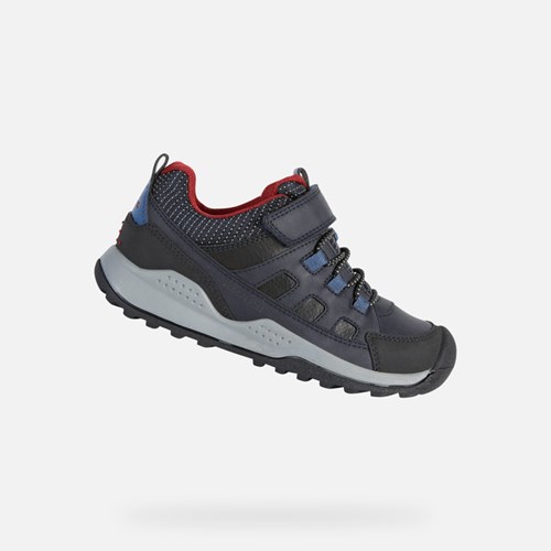 Geox Teram Abx Sneakers Jungen Navy Dunkelrot | OKL-923450