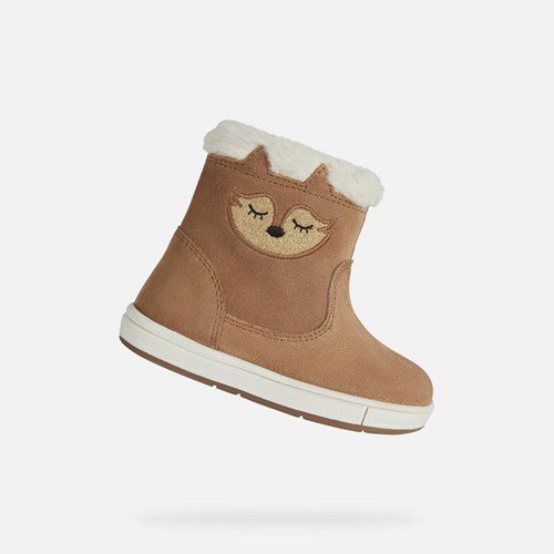 Geox Trottola Mid-calf Boots Baby Whisky | CBZ-062973