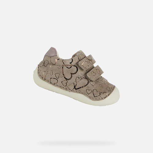 Geox Tutim Sneakers Baby Grau Dunkelrosa | RKU-069714
