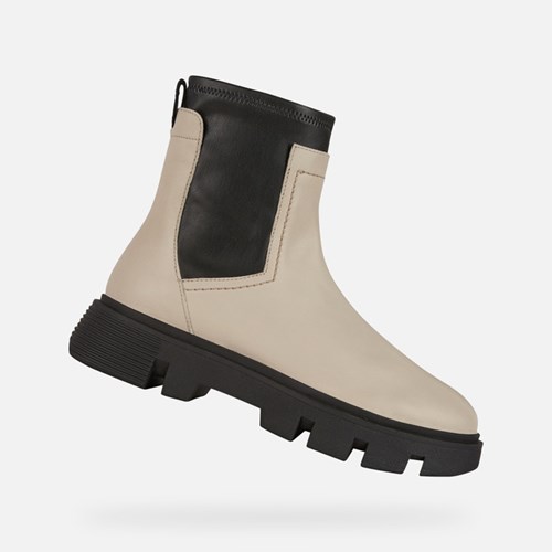 Geox Vilde Stiefeletten Damen Hellschwarz | PFM-849750
