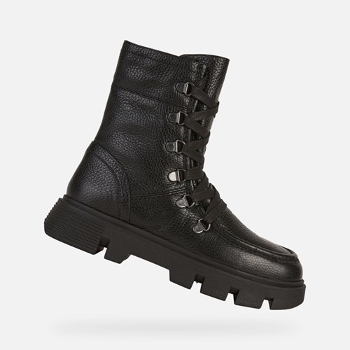 Geox Vilde Stiefeletten Damen Schwarz | BZF-742165