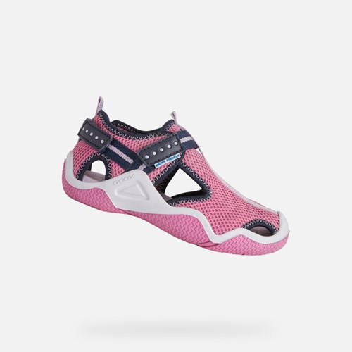 Geox Wader Sandalen Mädchen Fuchsie Navy | VBM-413890
