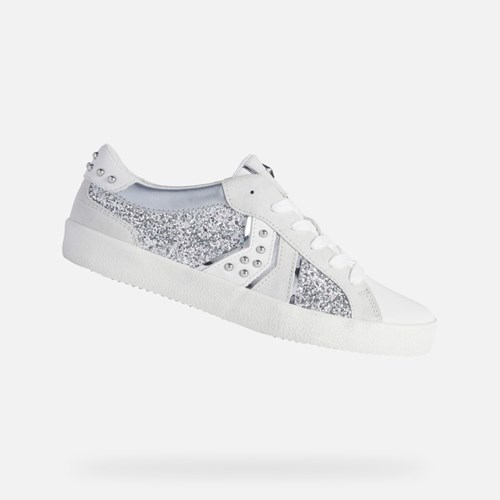 Geox Warley Sneakers Damen Silber Weiß | JIM-238679