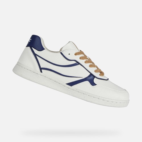 Geox Warrens Sneakers Herren Weiß Navy | MLH-152483