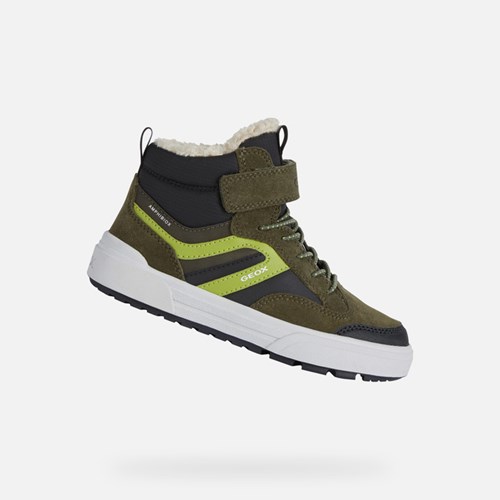 Geox Weemble Abx Sneakers Mädchen Dunkelgrün Grün | TRE-917460