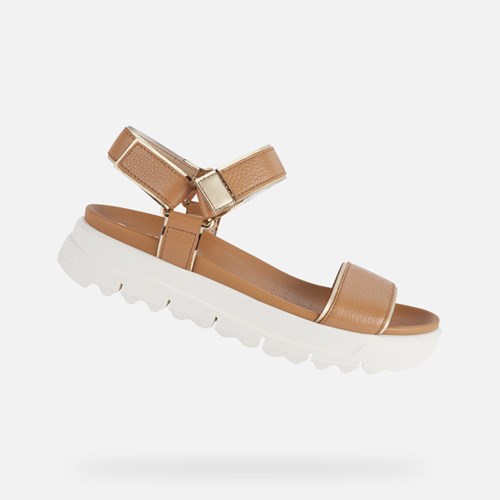 Geox Xand 2.1s Sandalen Damen Hellgold | CVE-062135