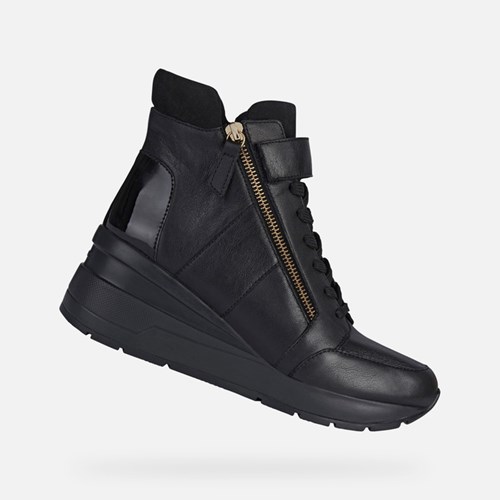 Geox Zosma Stiefeletten Damen Schwarz | GJR-517036